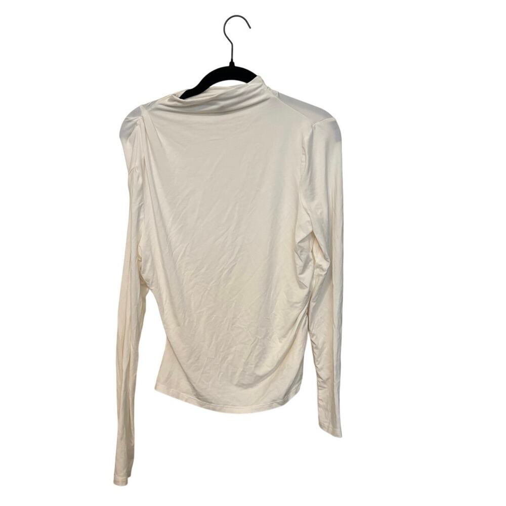 Veronica Beard White Long Sleeve Blouse Shirt Size Medium